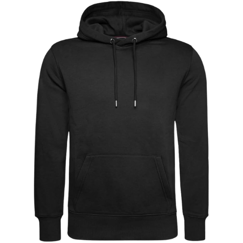 Boutique Bold - Classic Solid Black Pullover Hoodie with Drawstring Hood